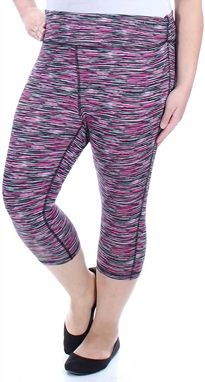 NEW MATERIAL GIRL women's active plus size cropped leggings in multi space dye